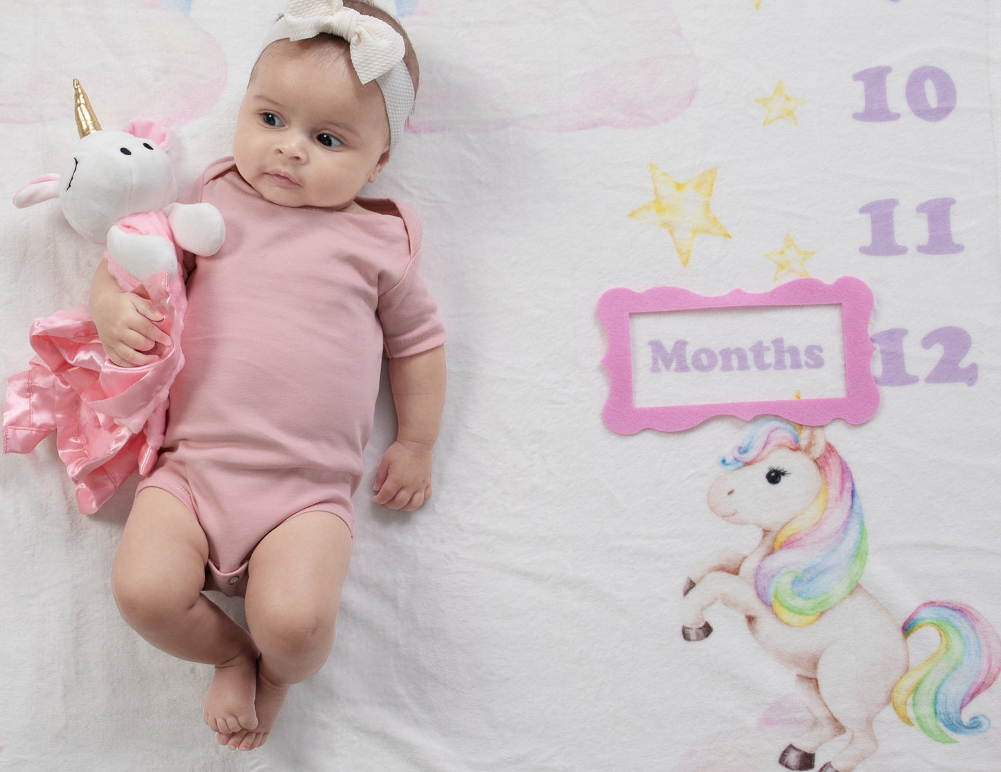 Magical Unicorn and Rainbow Deluxe Milestone Gift Basket