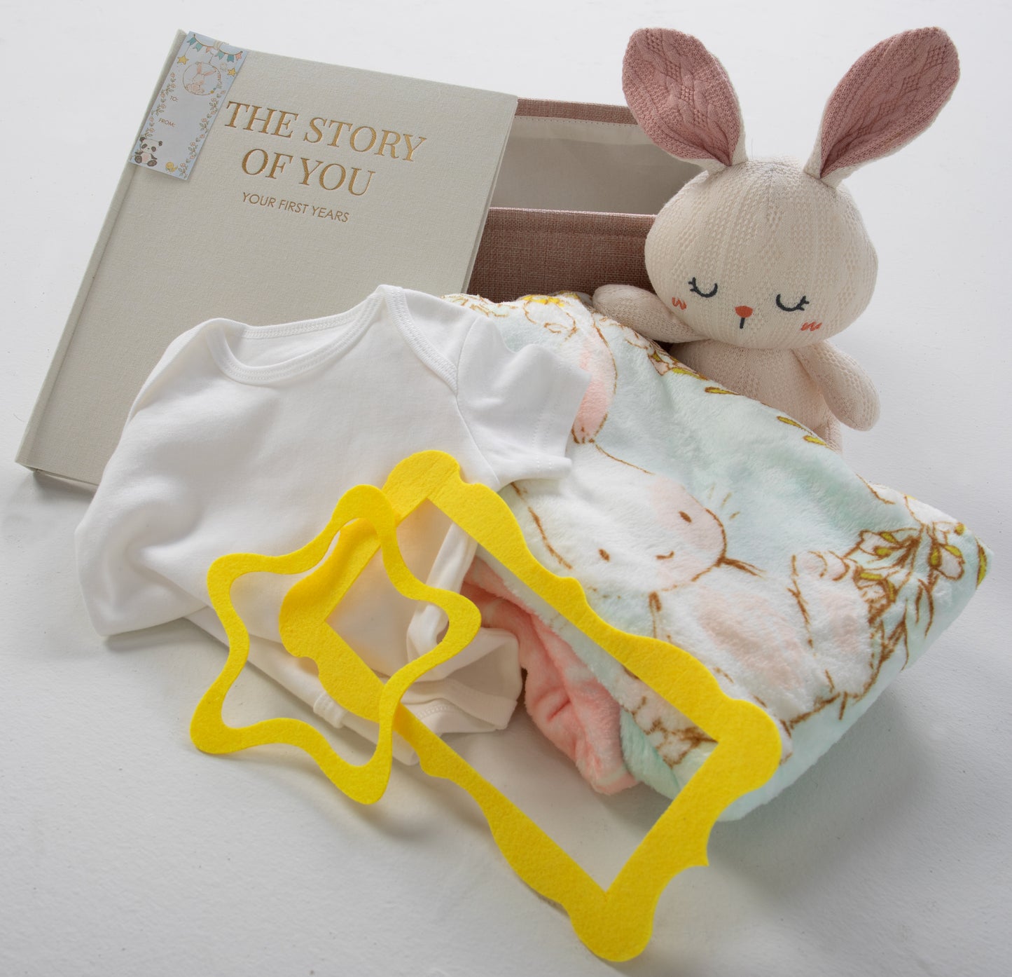 Whether you're looking for a baby shower gift or a present for your own little one, this baby gift basket is the perfect choice. Embrace every moment, big and small, and make them even more special with our Milestone Moments Gift Basket.