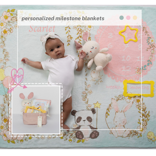 Craft enduring memories with our baby monthly milestone blankets. Tailored for your unique moments, these personalized blankets are ideal for capturing precious memories.