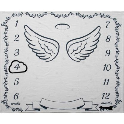 Heavenly Dreams Angel Personalized Milestone Blanket and Markers
