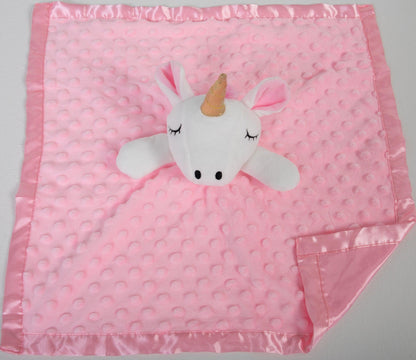 Made with soft, child-safe materials, this plush unicorn lovey is perfect for snuggling, playing, and sharing in your babys earliest adventures.